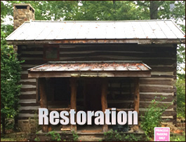 Historic Log Cabin Restoration  Susan, Virginia